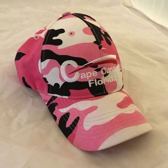 Women's JHats Cape Canaveral Florida Pink Camo Baseball Hat - Picture 3 of 10